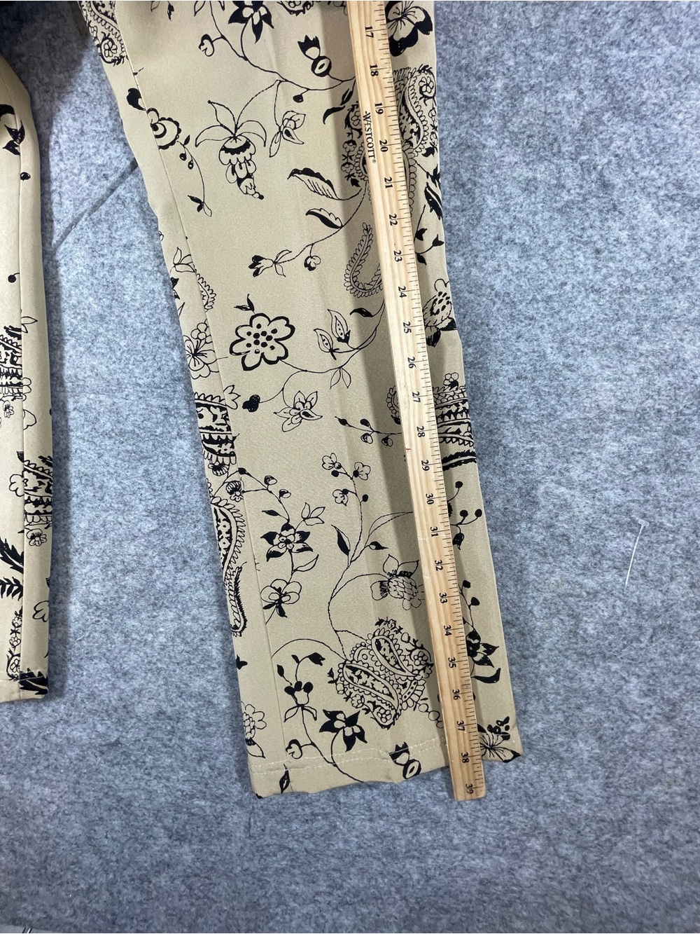Vintage Barry Bricken Silk Blend Floral Paisley Pants Size 4 Boho Festival Chic - Picture 9 of 16